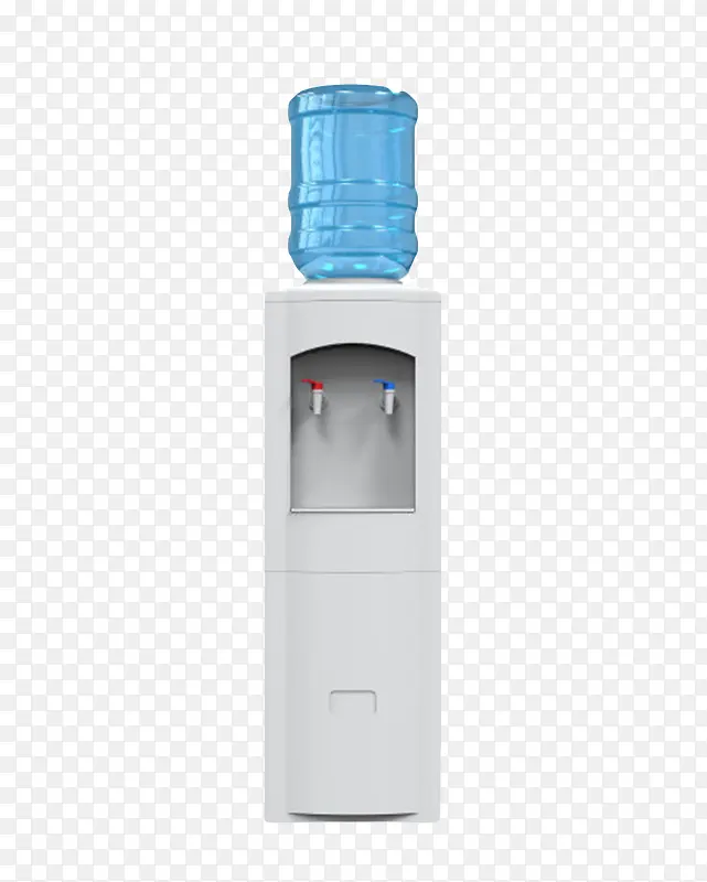 蓝色解渴饮水机正面塑料瓶饮用水
