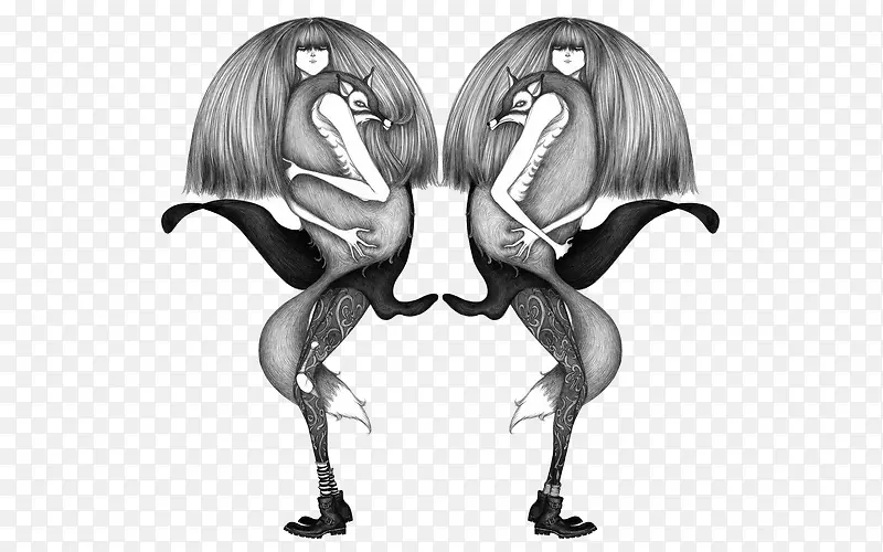 野人插画