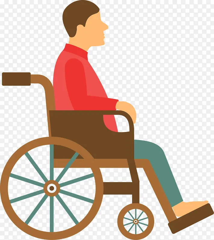 全国助残日坐着轮椅的人