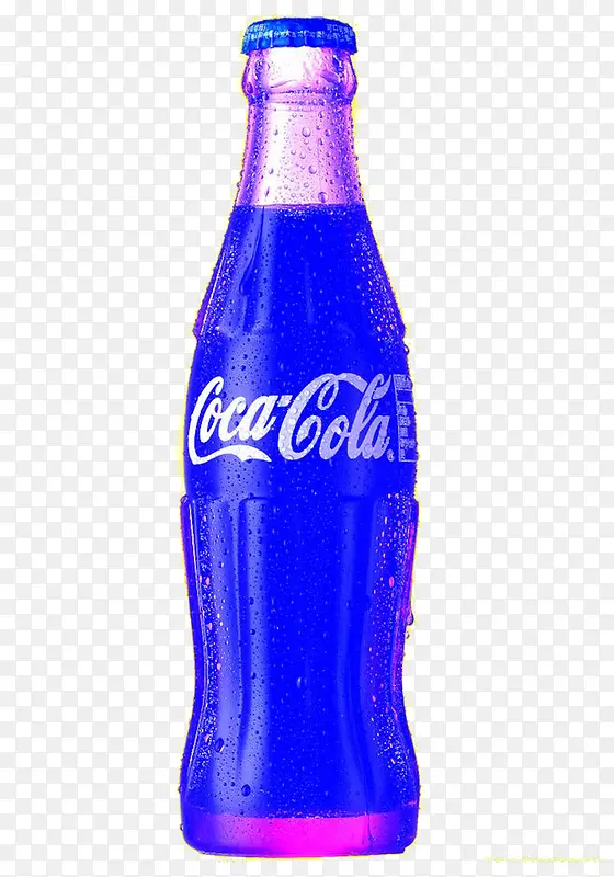 蓝色可口可乐玻璃瓶