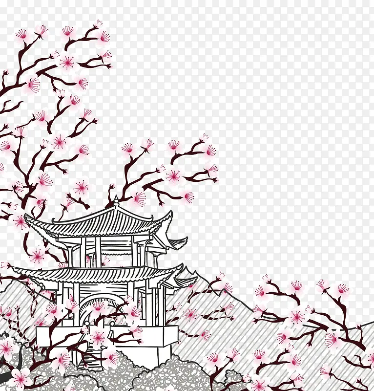 浪漫樱花节旅游海报