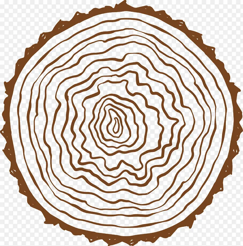 矢量手绘木桩