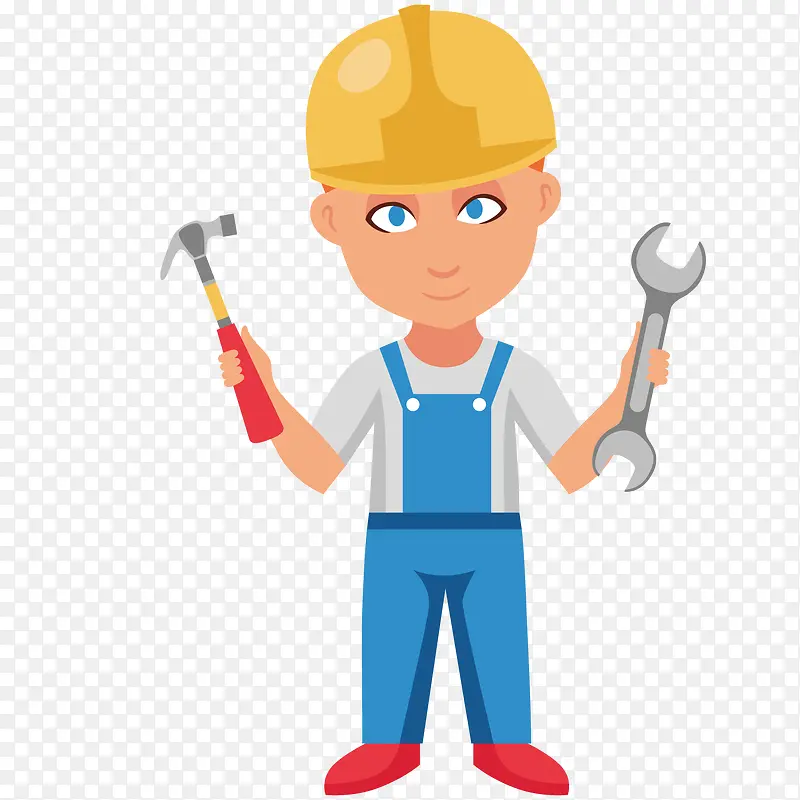 拿工具的修理工人