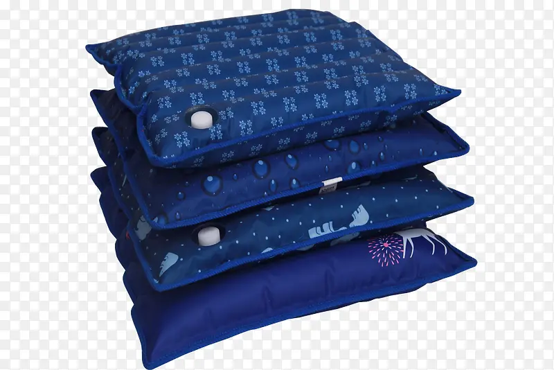 蓝色气垫枕头