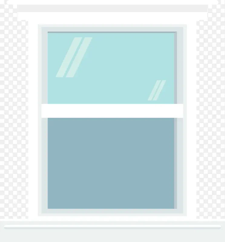 蓝色反光简约窗户
