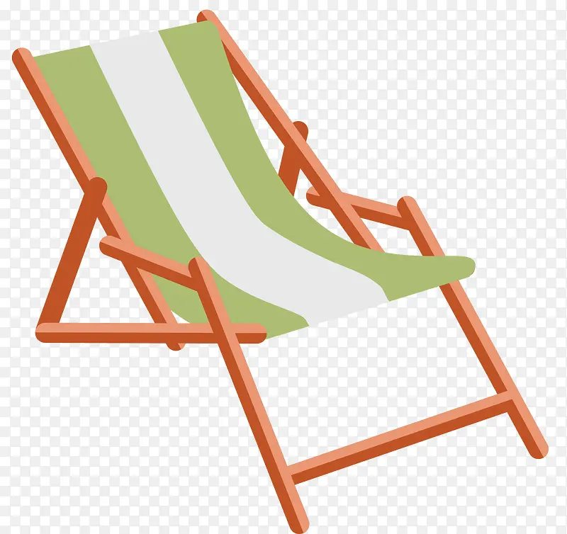 三角形矢量卡通沙滩椅