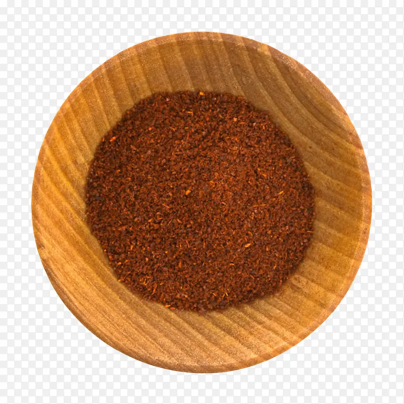 棕色容器装满红糖沙的木制碗实物
