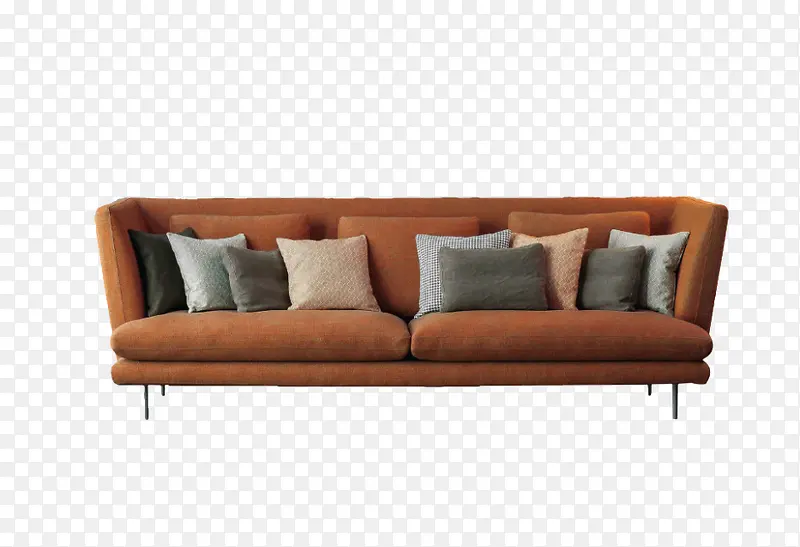棕色高级沙发实物