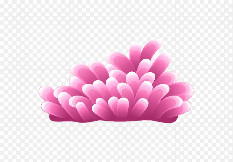 粉色立体大海珊瑚