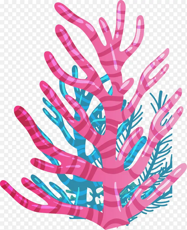 粉色立体闪耀珊瑚