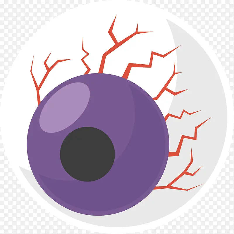 矢量图带着血色的紫色眼球