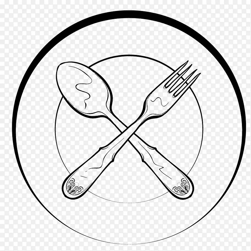 盘子和刀叉