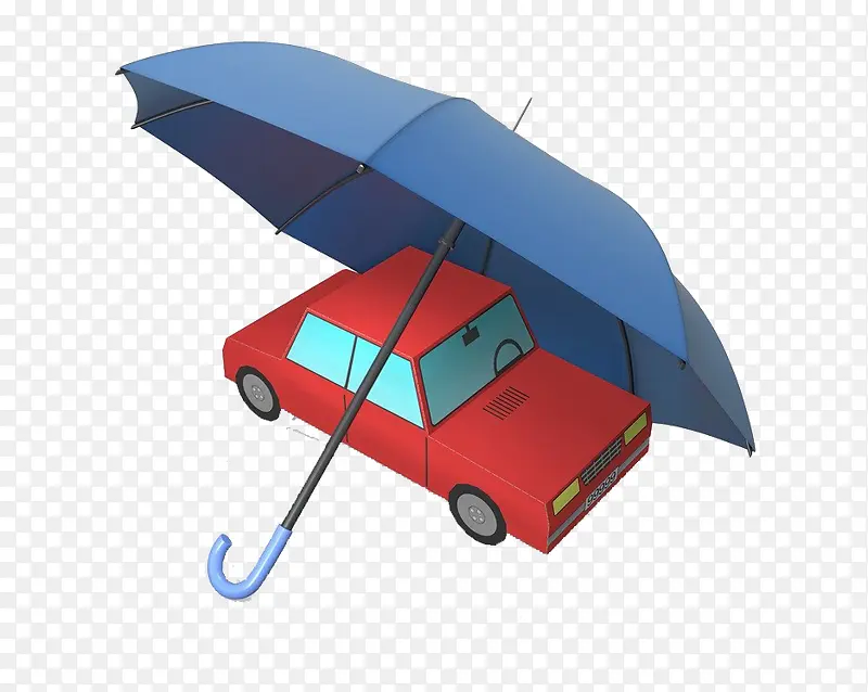 伞护着汽车