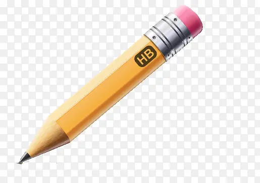 黄色HB铅笔设计图片
