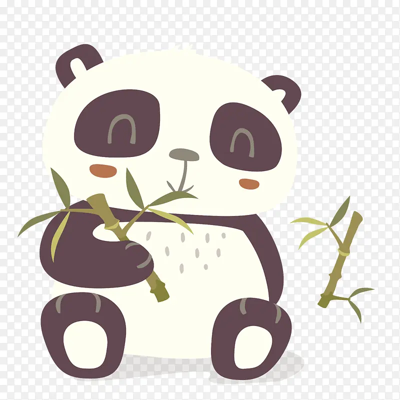 吃竹子的熊猫