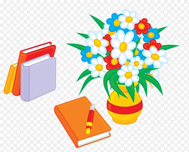 书本和鲜花