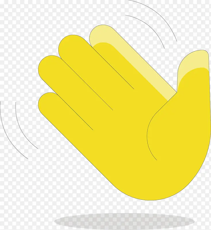 矢量图黄色的手势