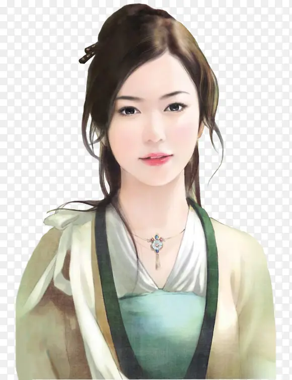 古典白衣侠女图片素材