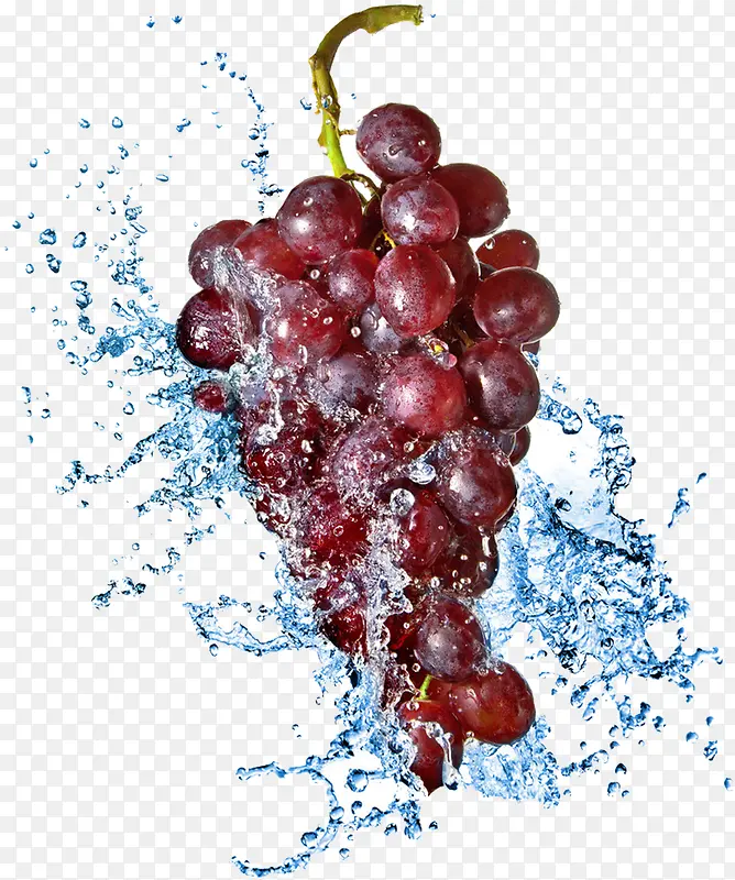 创意水中的葡萄