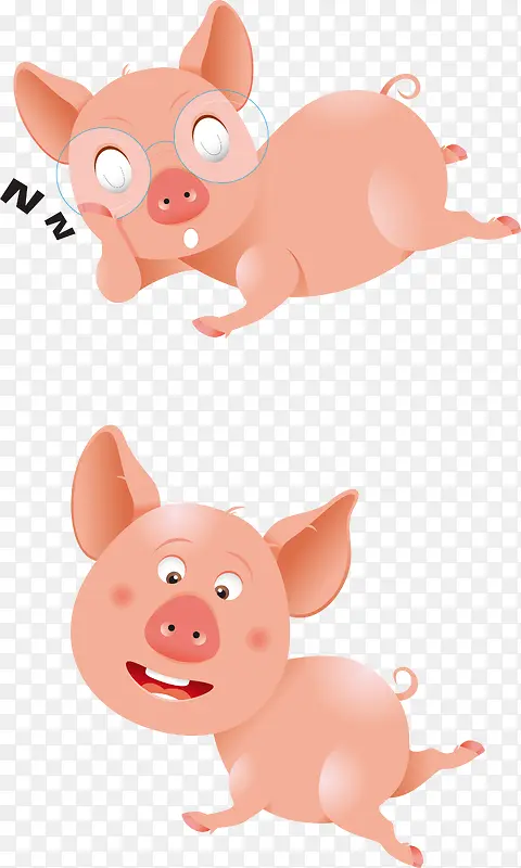 卡通小猪动物设计