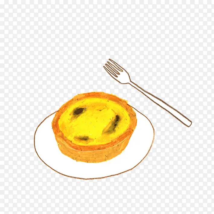 手绘美味芝士蛋挞