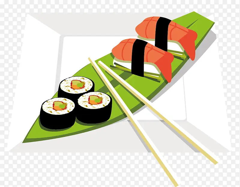 矢量手绘寿司