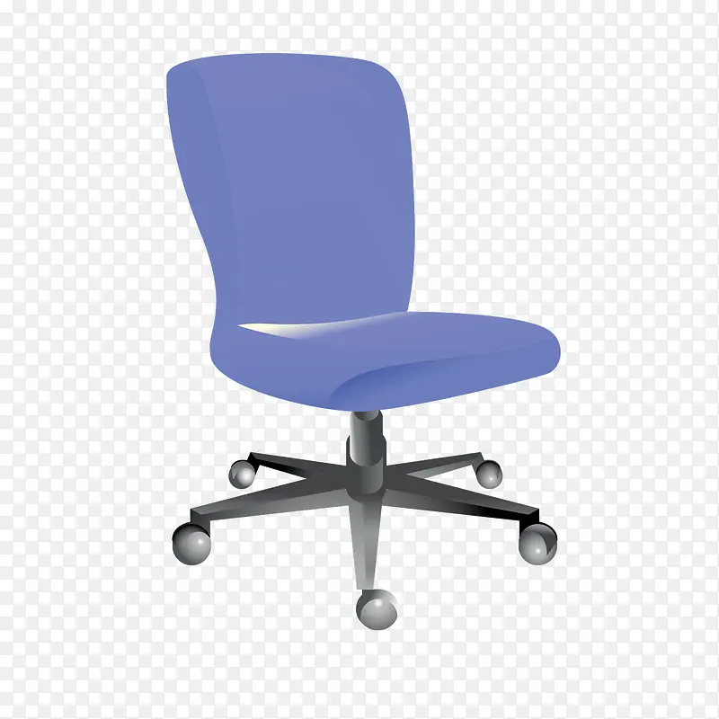 矢量蓝色座椅摇椅办公椅子