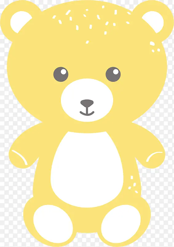 可爱黄色玩具小熊