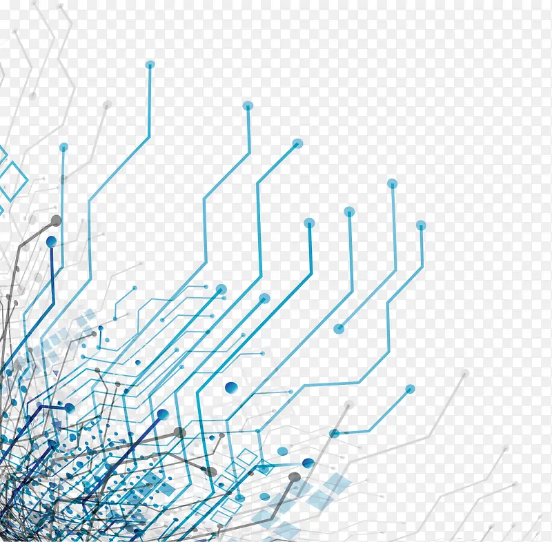 科技感电路结构花纹