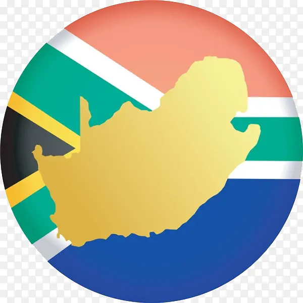 徽章上的南非地图