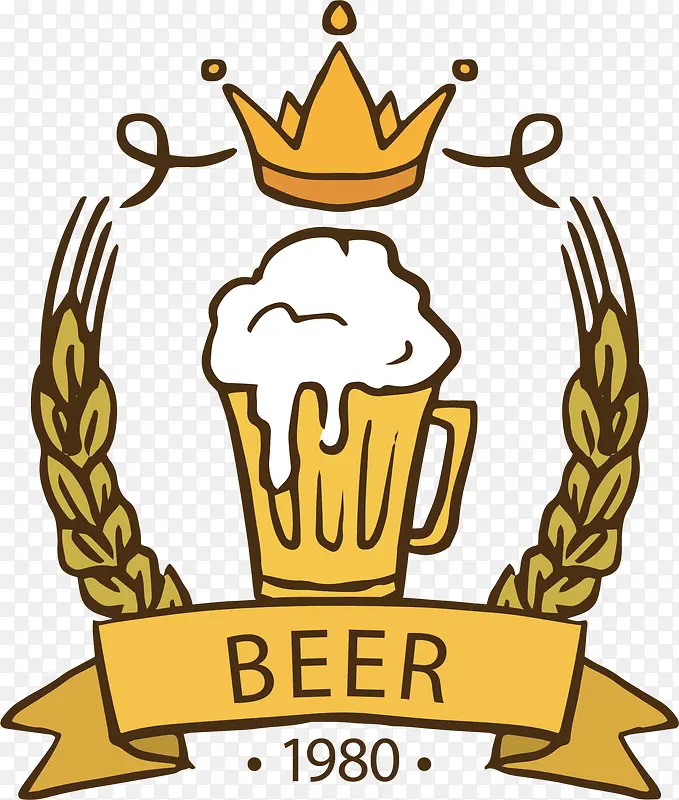 小麦王啤酒徽章