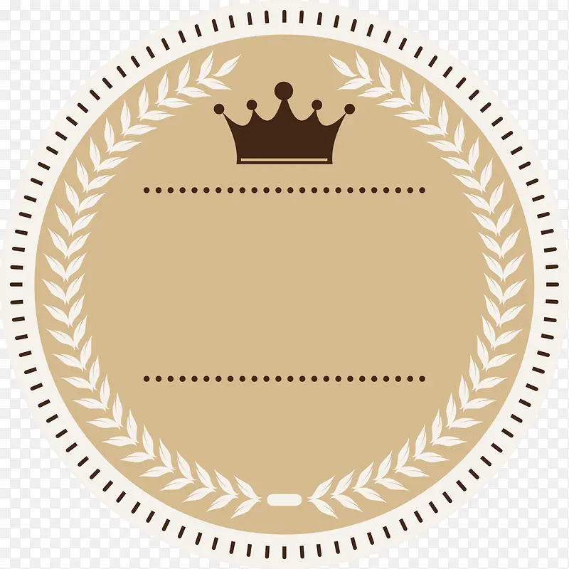 咖啡色皇冠徽章