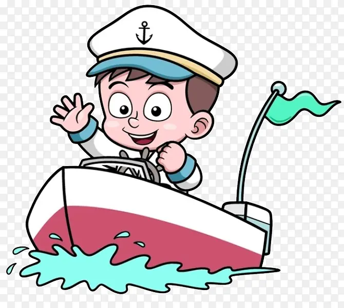 卡通海军开轮船简图