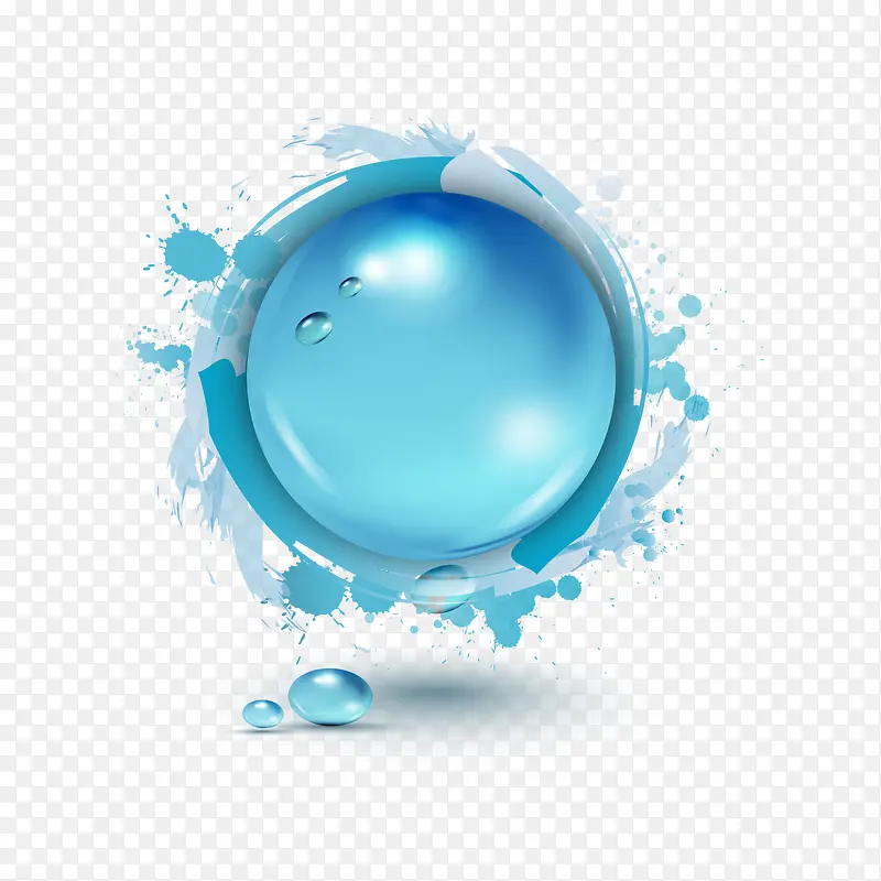 蓝色圆球装饰图案