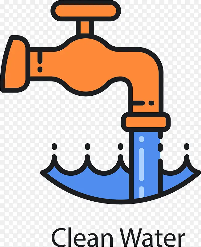 保护水资源设计图标