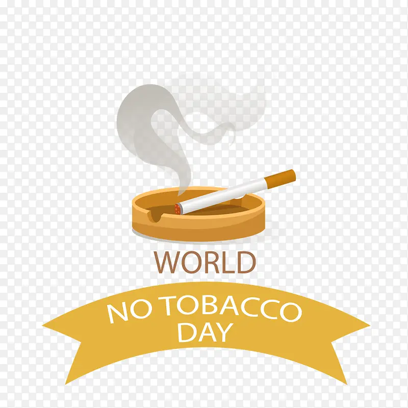 创意世界无烟日标签设计