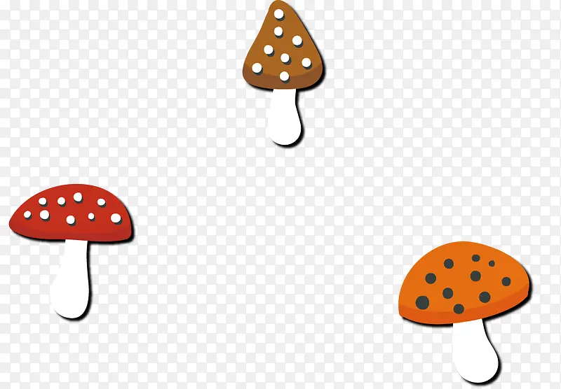 矢量创意设计森林里的小蘑菇