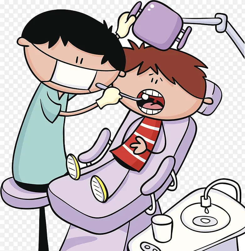 牙医诊所插画