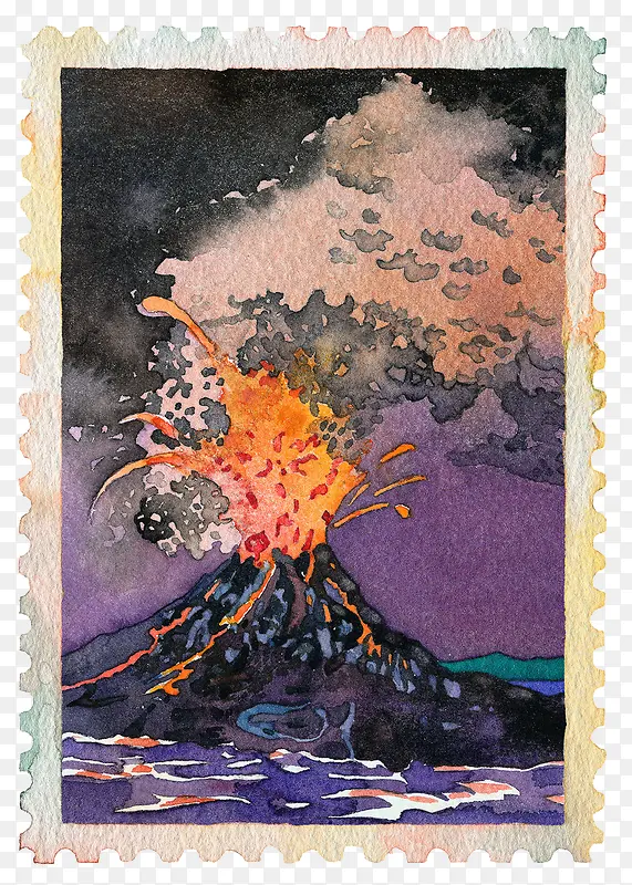 火山岩邮票