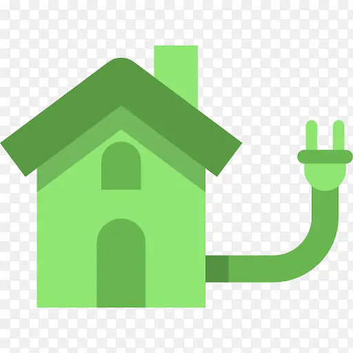 绿色环保房子图标