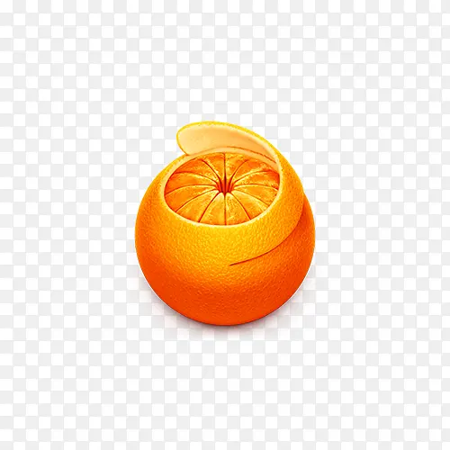 卡通剥皮的橙子