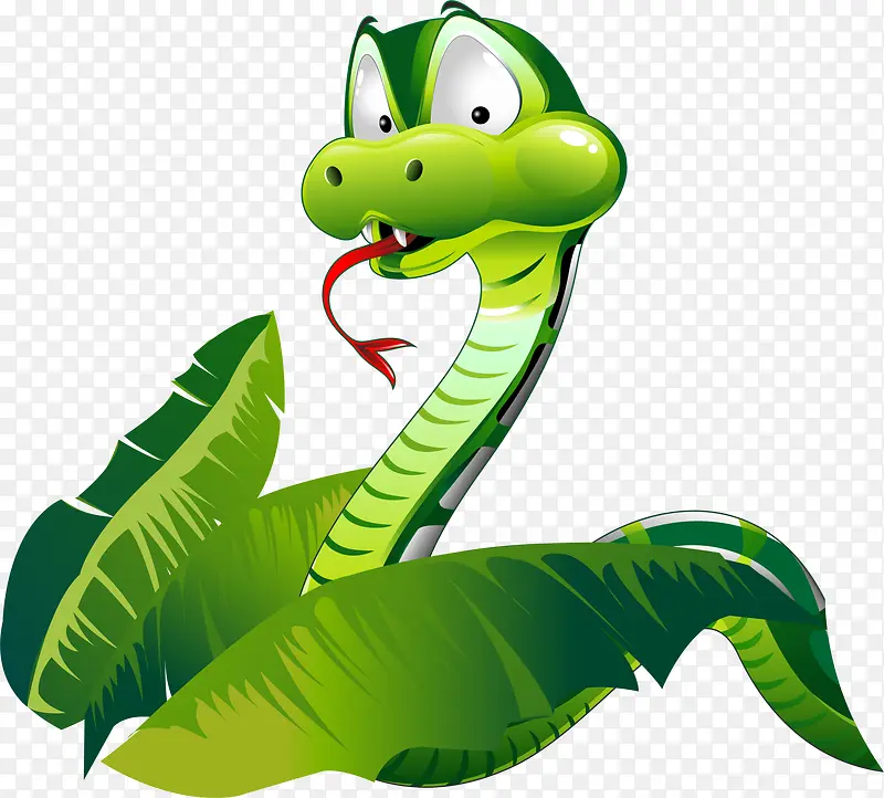 绿色可爱毒蛇
