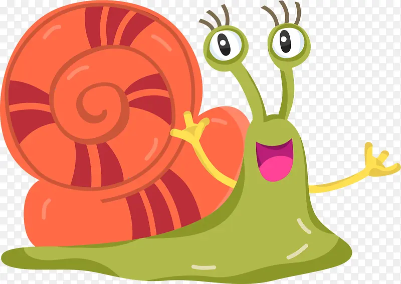 卡通可爱小蜗牛动物贴纸