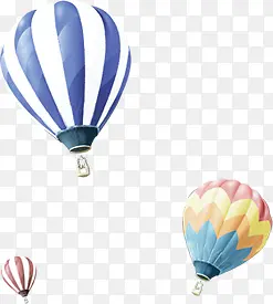 彩色条纹多种热气球