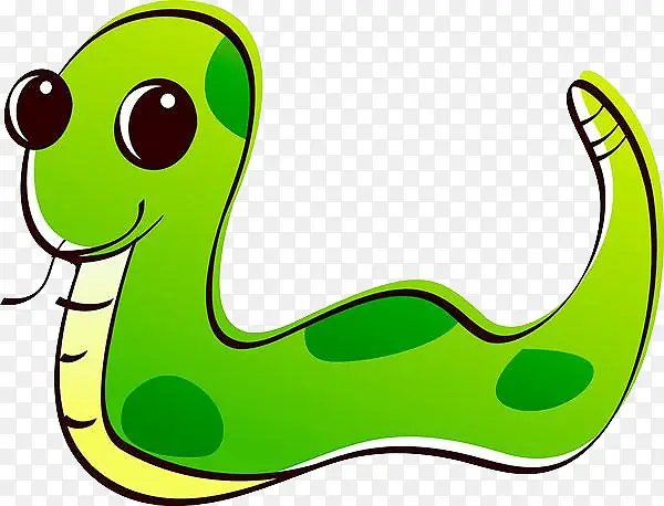 可爱绿色小蛇