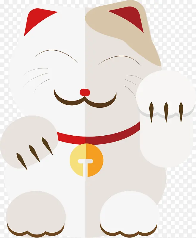 扁平卡通招财猫装饰