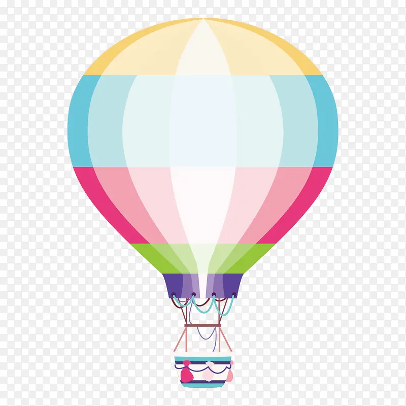 正能量彩色热气球气球