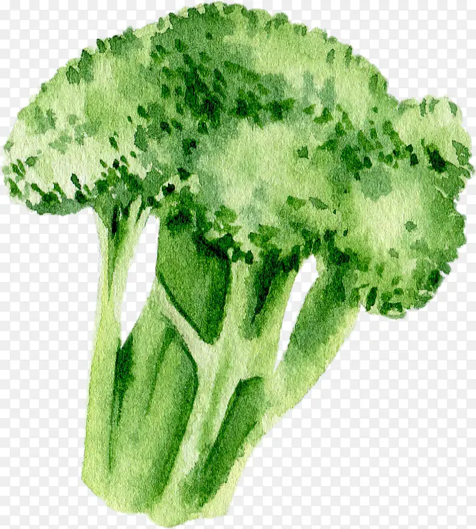 卡通手绘蔬菜装饰海报设计西蓝花