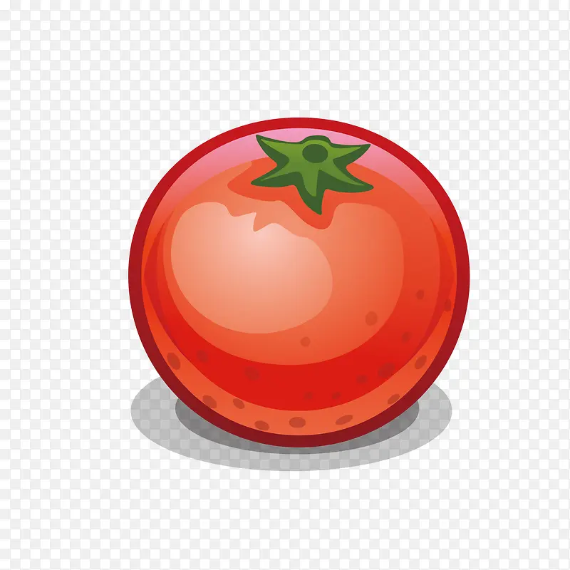 卡通手绘水果装饰海报设计番茄