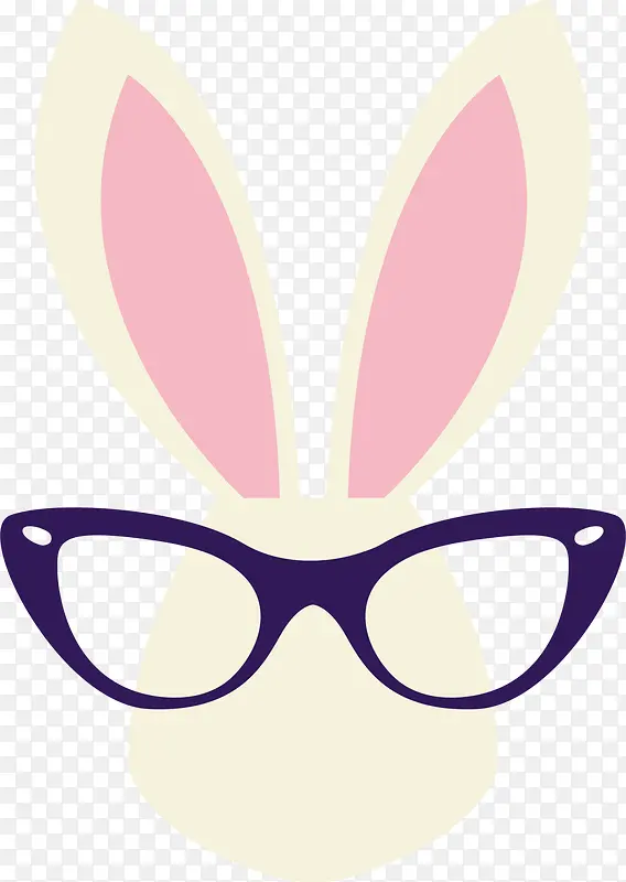 复活节眼镜小兔子